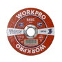 Workpro Disco de Corte T41 para Metal e Inox, Ø125 x 1.0 x 22.2 mm, Tejido de Malla de Fibra de Vidrio Reforzada, Corte Nítido