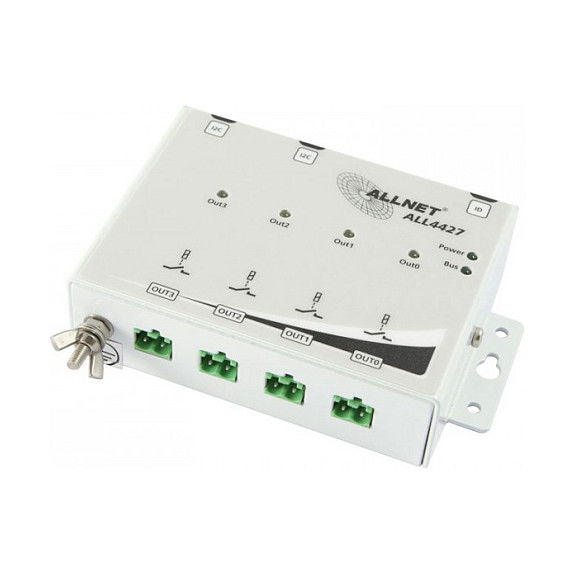 ALLNET ALL4427 Relé de 4 Puertos 250V/10A con Carcasa y Salida