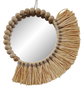 DKD Home Decor Set de 3 Espejos de Cristal con Flecos de Yute Natural