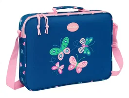Safta Cartera escolar Blackfit8 mariposas