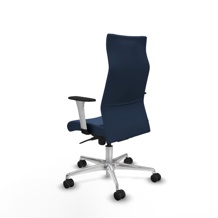 PIQUERAS Y CRESPO Sillón Albacete Azul Marino con Mecanismo Sincro y Base de Aluminio