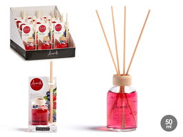 Acorde Mikado 50 ml Frutos Rojos con Varillas 5 x 7 x 17 cm (Set de 12)