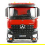 AMEWI Mercedes-Benz Arocs Muldenkipper 8x4/4 4WD RTR 1:18 - Camión Basculante Eléctrico Radio Control Escala Grande, Color Rojo, Ref. 22693