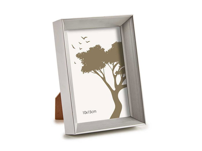 Giftdecor Portafoto Plástico Moldura Plata 10x15 cm con Vidrio y Gancho (Set de 24) Giftdecor Portafoto Plástico Moldura Plata 10x15 cm con Vidrio y Gancho (Set de 24)