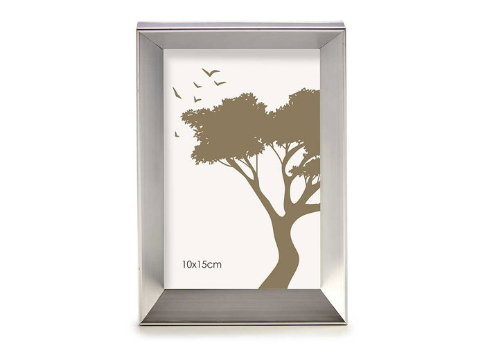 Giftdecor Portafoto Plástico Moldura Plata 10x15 cm con Vidrio y Gancho (Set de 24) Giftdecor Portafoto Plástico Moldura Plata 10x15 cm con Vidrio y Gancho (Set de 24)