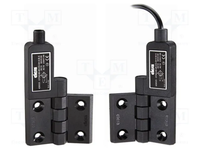 ELESA+GANTER Interruptor de seguridad de bisagra CFSQ NC + NA M12 macho