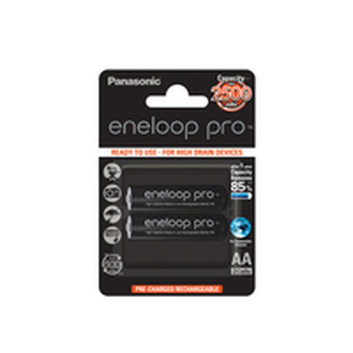Panasonic Eneloop Pro Mignon 2500mAh AA Ni-MH BK-3HCDE/2BE (Pack de 2)