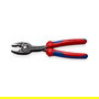 Knipex TwinGrip Frontgreifzange 82 02 200 - Alicates Bimateria Universales 200 mm, Acero Cromo Vanadio, Mango Azul/Rojo