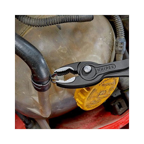 Knipex TwinGrip Frontgreifzange 82 02 200 - Alicates Bimateria Universales 200 mm, Acero Cromo Vanadio, Mango Azul/Rojo