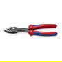 Knipex TwinGrip Frontgreifzange 82 02 200 - Alicates Bimateria Universales 200 mm, Acero Cromo Vanadio, Mango Azul/Rojo