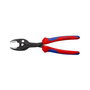 Knipex TwinGrip Frontgreifzange 82 02 200 - Alicates Bimateria Universales 200 mm, Acero Cromo Vanadio, Mango Azul/Rojo