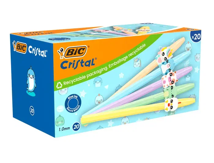 Bic Bolígrafo Cristal Figurine Punta 1 mm, Tinta Aceite, Trazo 0,40 mm, De Capuchón Bic Bolígrafo Cristal Figurine Punta 1 mm, Tinta Aceite, Trazo 0,40 mm, De Capuchón