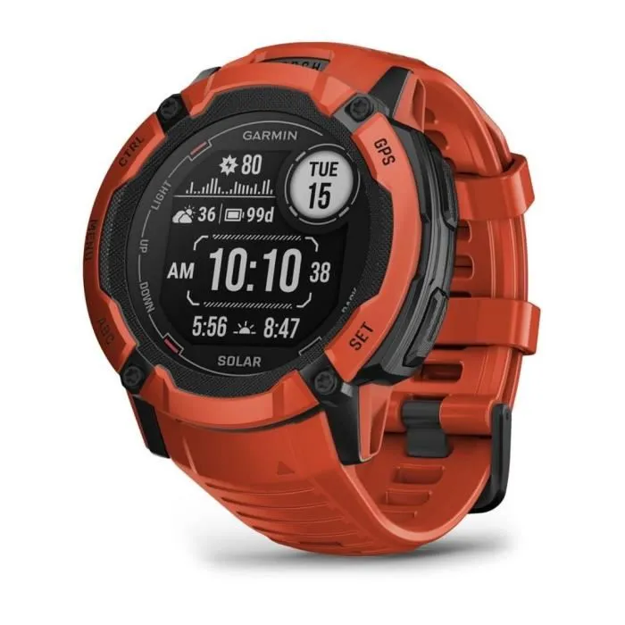 Garmin Instinct 2 Solar GPS Reloj 2X Solar Rouge GAR0753759319335