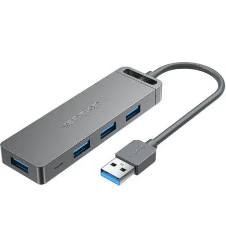 Vention CHLHD Hub USB 3.0 de 4 Puertos con Carga PD, Gris, Velocidad 5Gbps Vention CHLHD Hub USB 3.0 de 4 Puertos con Carga PD, Gris, Velocidad 5Gbps