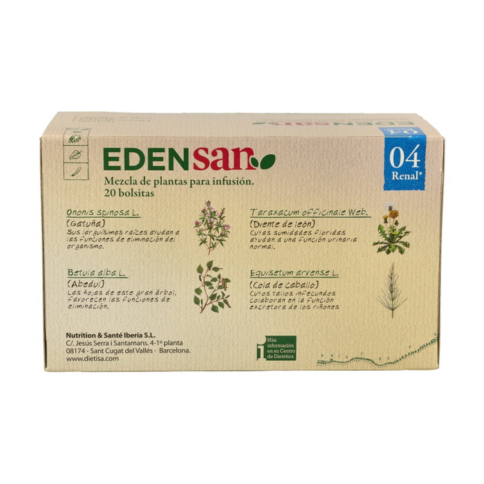 Dietisa Edensan 04 Renal 20 bolsitas infusoras Dietisa Edensan 04 Renal 20 bolsitas infusoras