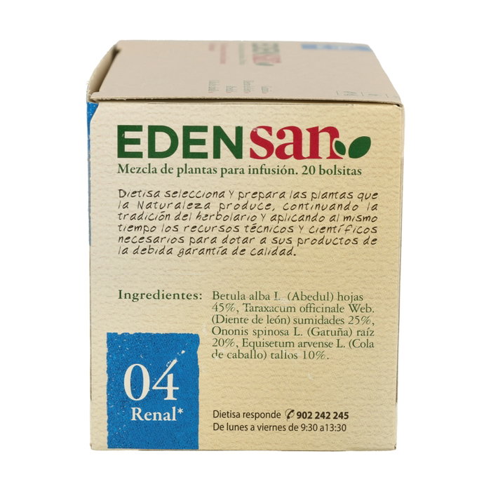 Dietisa Edensan 04 Renal 20 bolsitas infusoras Dietisa Edensan 04 Renal 20 bolsitas infusoras