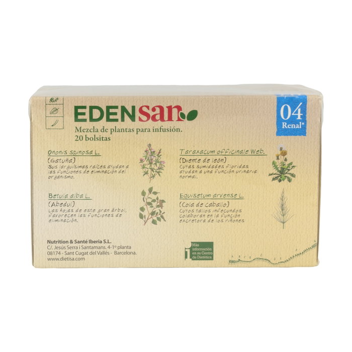 Dietisa Edensan 04 Renal 20 bolsitas infusoras Dietisa Edensan 04 Renal 20 bolsitas infusoras