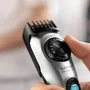 Cecotec Bamba PrecisionCare AllDrive Pro, Recortador de Barba con Dial de Precisión 19 Ajustes (1-10 mm), Cuchillas Titanio, Función NonStop, Recargable, Color Negro y Plata