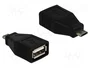 DeLOCK 65296 Adaptador USB 2.0 Tipo-A Macho a USB Micro-B Hembra en Negro