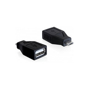 DeLOCK 65296 Adaptador USB 2.0 Tipo-A Macho a USB Micro-B Hembra en Negro