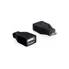 DeLOCK Adaptador USB 65296, USB 2.0-A Macho a USB micro-B Hembra, Color Negro