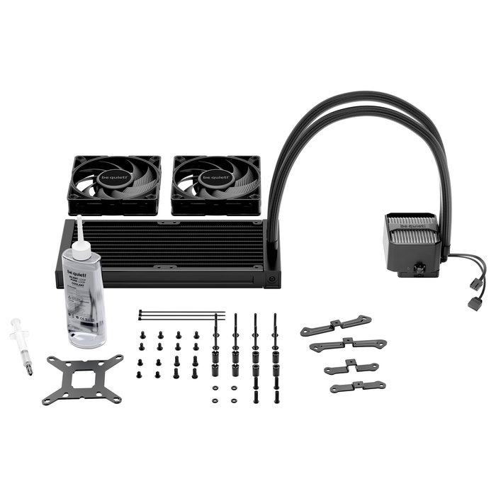 Be Quiet! Silent Loop 3 240 mm - Sistema de Refrigeración Líquida AIO para CPU, Negro, 2 Ventiladores RGB de 12 cm, 130.3 m³/h, Compatible con AM4/AM5/LGA 1700/1851