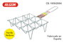 Algon Bbq Parrilla Para Verduras 9Uts. 26 x 55 cm Zinc (5 Unidades)