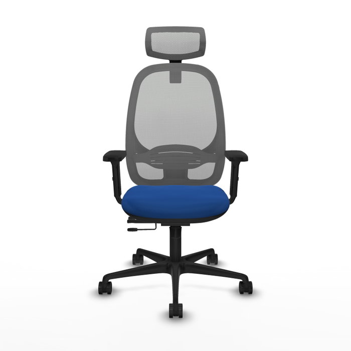 PIQUERAS Y CRESPO Silla de oficina Cilanco con mecanismo Sincro/Traslack Azul y Gris