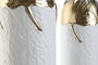 DKD Home Decor Jarrón Blanco Dorado Metal Set de 3 Piezas 21 x 55 x 21 cm