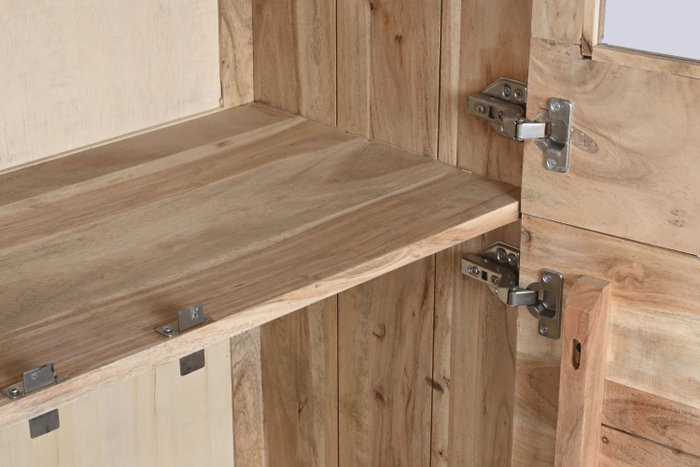 DKD Home Decor Vitrina Indi acacia 1c25 Madera Acacia Natural 80 x 180 x 40 cm DKD Home Decor Vitrina Indi acacia 1c25 Madera Acacia Natural 80 x 180 x 40 cm