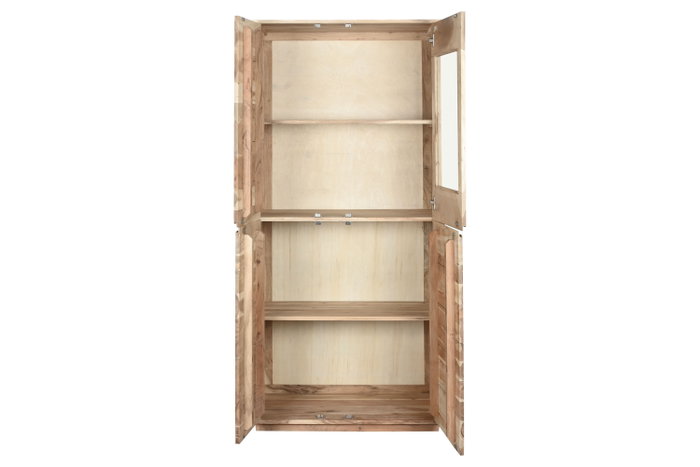 DKD Home Decor Vitrina Indi acacia 1c25 Madera Acacia Natural 80 x 180 x 40 cm DKD Home Decor Vitrina Indi acacia 1c25 Madera Acacia Natural 80 x 180 x 40 cm