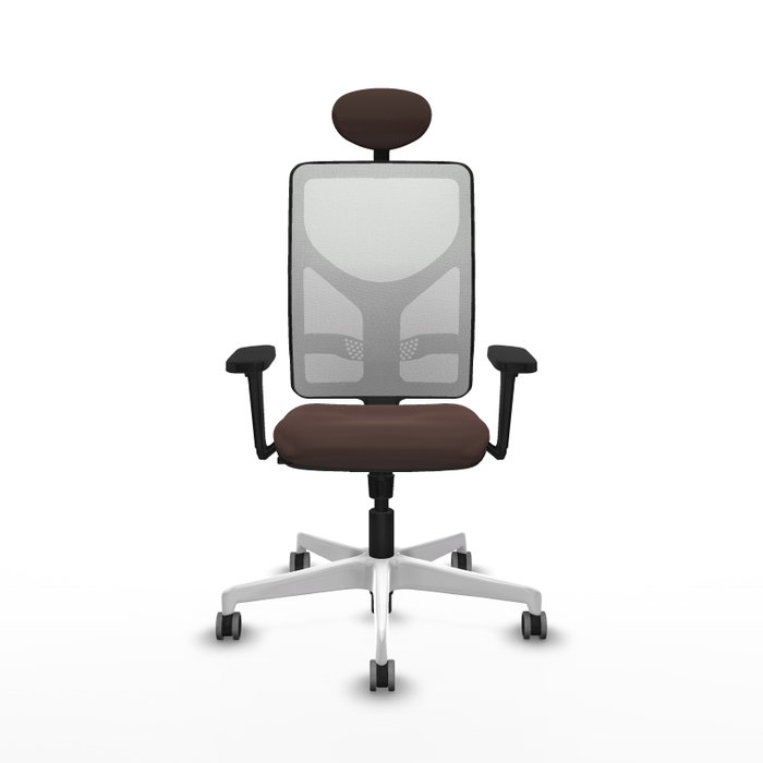 PIQUERAS Y CRESPO Silla de oficina Motilla con mecanismo Sincro, Marrón oscuro y Blanco PIQUERAS Y CRESPO Silla de oficina Motilla con mecanismo Sincro, Marrón oscuro y Blanco