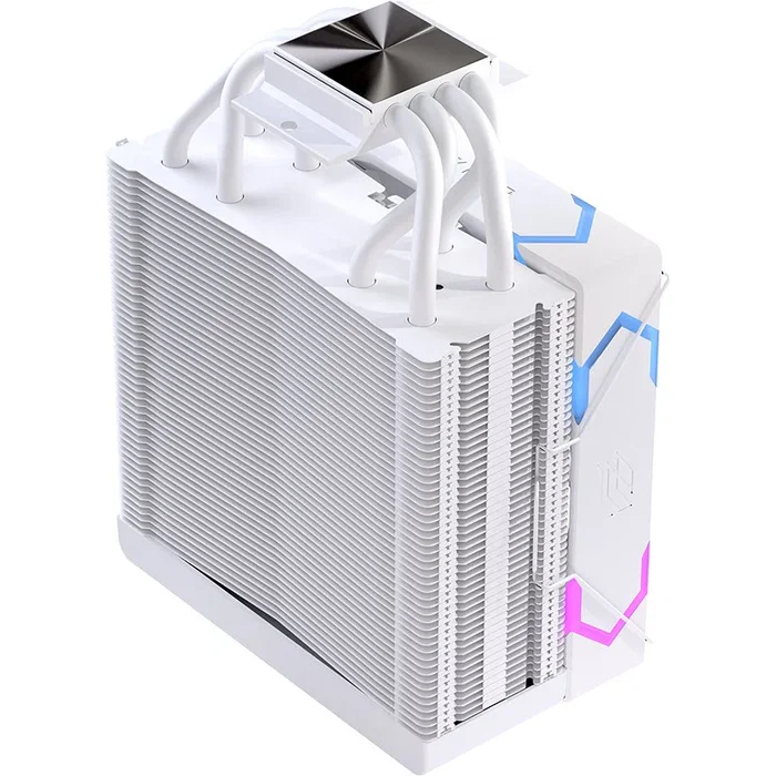 Einarex EXAC-GL-100-R-W Glide G100 - Refrigerador CPU Air Cooler 120mm Blanco RGB, Compatible con Sockets AMD AM4 AM5 e Intel LGA 1150/1151/1200/1700/2011, PWM