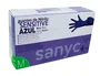 Blanca Guantes de Nitrilo Sensitive Sin Polvo Talla M Azul Caja 100 Unidades