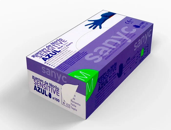 Blanca Guantes de Nitrilo Sensitive Sin Polvo Talla M Azul Caja 100 Unidades Blanca Guantes de Nitrilo Sensitive Sin Polvo Talla M Azul Caja 100 Unidades