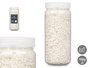 Giftdecor Bote Decorativo de Piedra Blanca, Tamaño de Piedras 2-5 mm, 700 g, 6.5 cm x 15.8 cm x 6.5 cm, para Decoración de Jardín, Interior o Manualidades (Set de 12)