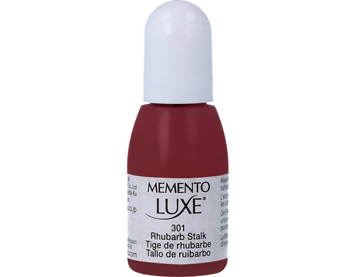Tsukineko Tinta MEMENTO LUXE tallo de ruibarbo opaca recarga 15ml Tsukineko Tinta MEMENTO LUXE tallo de ruibarbo opaca recarga 15ml