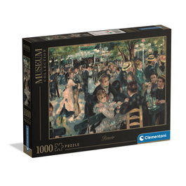 CLEMENTONI Puzzle Arte Renoir "El Baile del Moulin de la Galette" 1000 Piezas 98x33 cm - Colección Museum