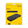 DeLOCK Conmutador HDMI 3 x Entrada a 1 x Salida 4K 60 Hz con Extractor de Audio, Negro, Metal