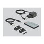 DeLOCK Conmutador HDMI 3 x Entrada a 1 x Salida 4K 60 Hz con Extractor de Audio, Negro, Metal