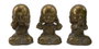 DKD Home Decor Figura Resina Monje Envejecido Dorado Surtido de 3