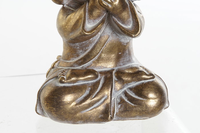 DKD Home Decor Figura Resina Monje Envejecido Dorado Surtido de 3