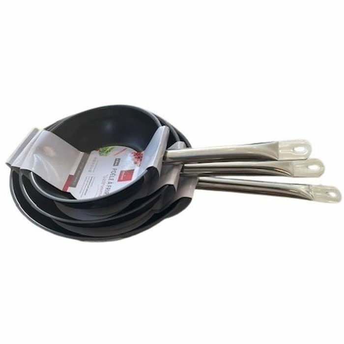 Baumalu Juego de 3 sartenes Gastronomía de acero inoxidable - 20 / 24 / 28 cm Baumalu Juego de 3 sartenes Gastronomía de acero inoxidable - 20 / 24 / 28 cm