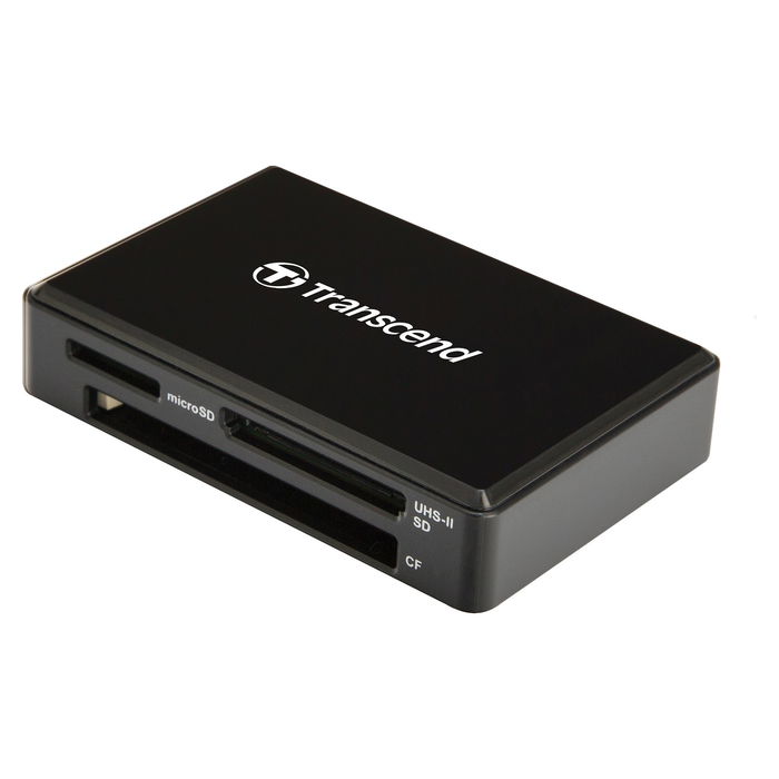 Transcend TS-RDF9K2 Lector de Tarjetas USB 3.1 Gen 1 - Compatible con CF, SDXC, MicroSDXC, SDHC, MicroSDHC, USB OTG, Windows, Mac, Linux