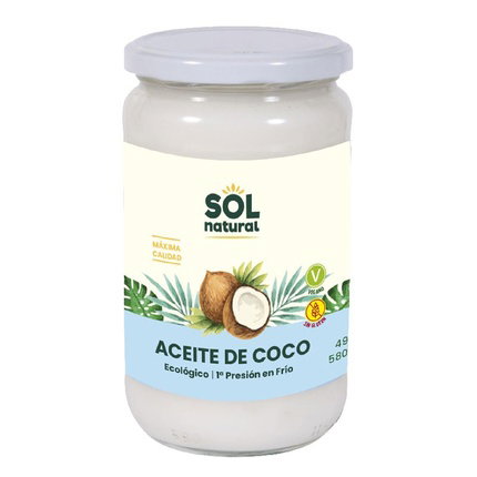 SOLNATURAL Aceite de Coco Virgen Extra BIO 580ml SOLNATURAL Aceite de Coco Virgen Extra BIO 580ml