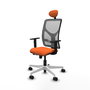 PIQUERAS Y CRESPO Silla de oficina Motilla Naranja y Gris
