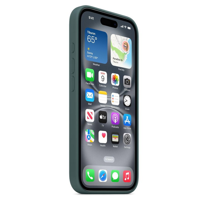 Apple Funda de Silicona con MagSafe para iPhone 16 - Verde lago