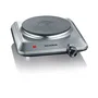 Severin KP1092 Rechaud - Placa Eléctrica 1500W, Diámetro 18 cm, Termostato Regulable, Acero Inoxidable