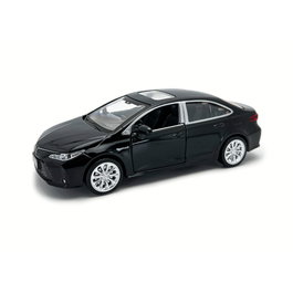 MSZ Coche a Escala 1:32 Toyota Corolla Hybrid Negro Pull-Back - Vehículo de Metal Die-Cast para Colección y Juego, +3 Años