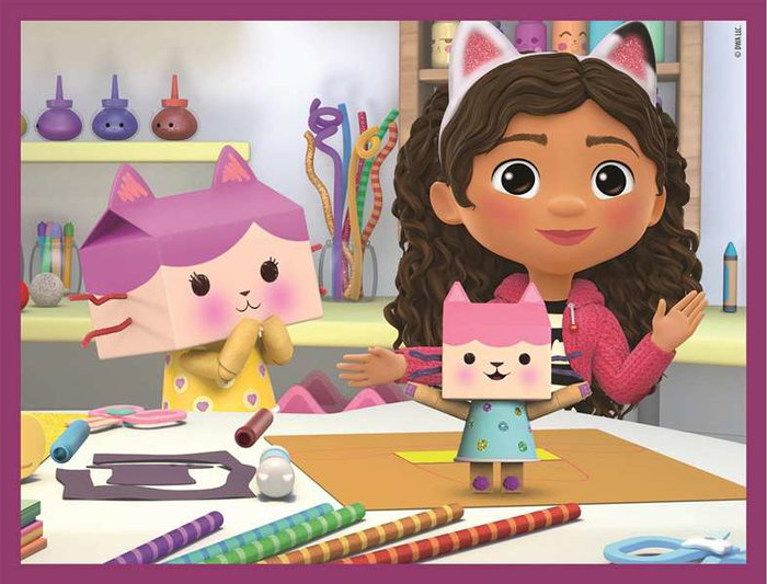Clementoni Puzzle Rompecabezas Infantil 12 Cubos La Casa de Gabby para Niños a Partir de 3 Años